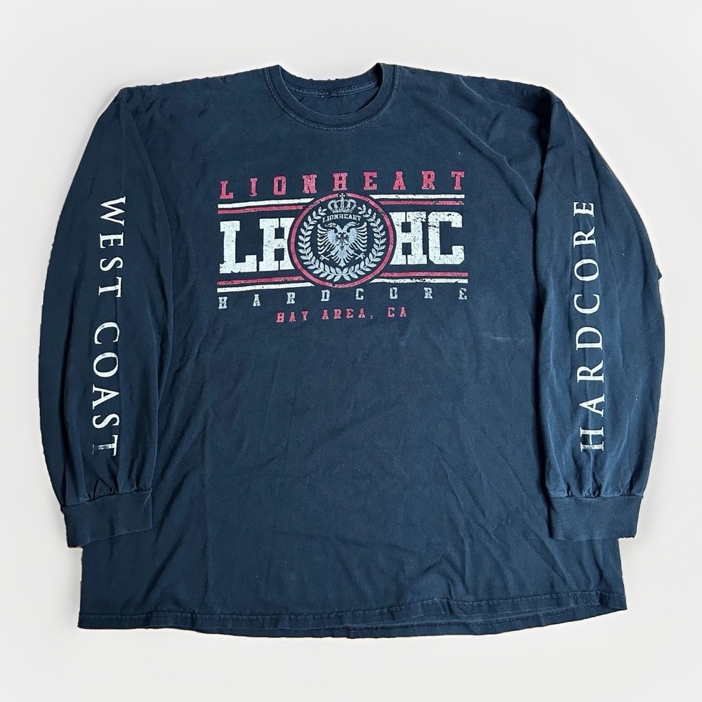 Lionheart Band Shirt Mens XXL Black Long Sleeve LHHC Hardcore Westcoast Metal